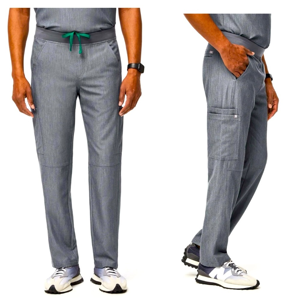 Figs Axim Cargo Scrub Pants Mens L Short 28" Inseam Graphite